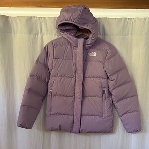 Never worn. The North Face Kids' Lavender Puffer Coat